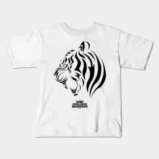 The Game Managers Podcast Tiger Black Kids T-Shirt